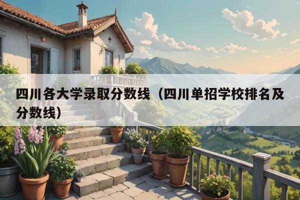 四川各大学录取分数线（四川单招学校排名及分数线）