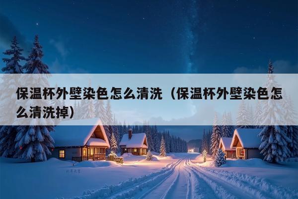 保温杯外壁染色怎么清洗（保温杯外壁染色怎么清洗掉）