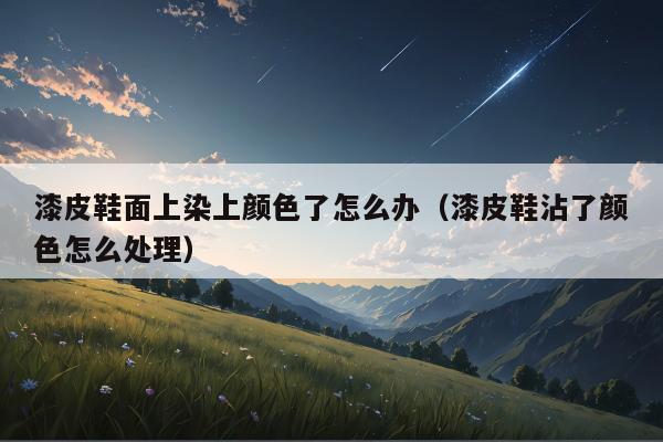 漆皮鞋面上染上颜色了怎么办（漆皮鞋沾了颜色怎么处理）