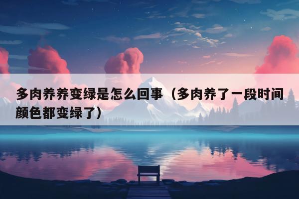 多肉养养变绿是怎么回事（多肉养了一段时间颜色都变绿了）