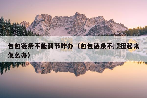 包包链条不能调节咋办（包包链条不顺扭起来怎么办）
