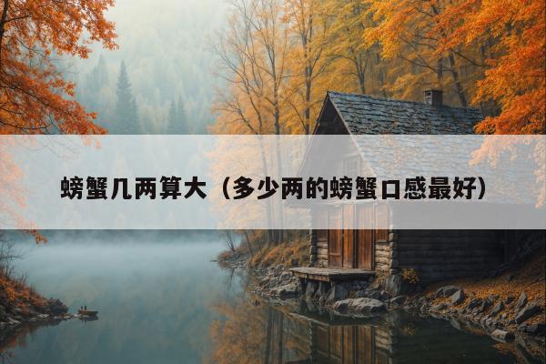 螃蟹几两算大（多少两的螃蟹口感最好）