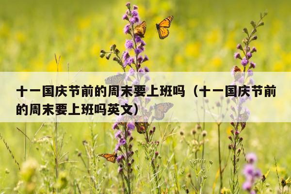 十一国庆节前的周末要上班吗（十一国庆节前的周末要上班吗英文）