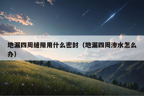 地漏四周缝隙用什么密封（地漏四周渗水怎么办）