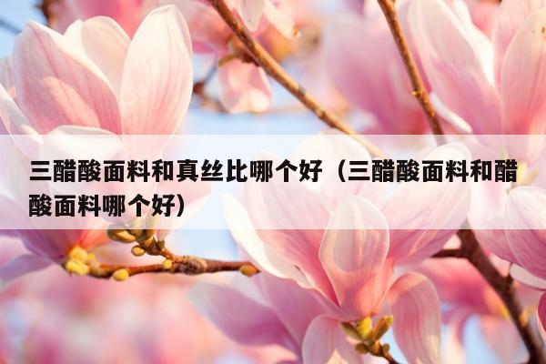 三醋酸面料和真丝比哪个好（三醋酸面料和醋酸面料哪个好）