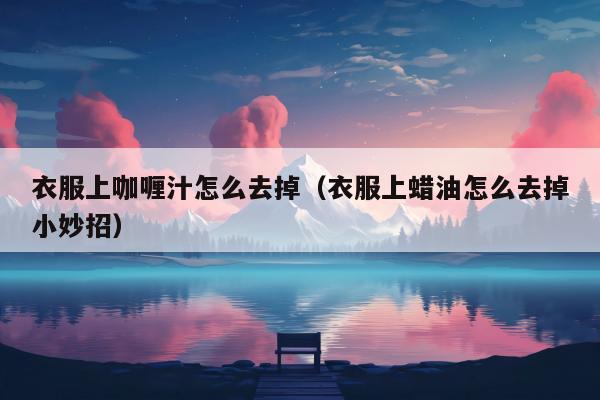 衣服上咖喱汁怎么去掉（衣服上蜡油怎么去掉小妙招）