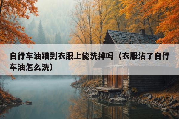 自行车油蹭到衣服上能洗掉吗（衣服沾了自行车油怎么洗）