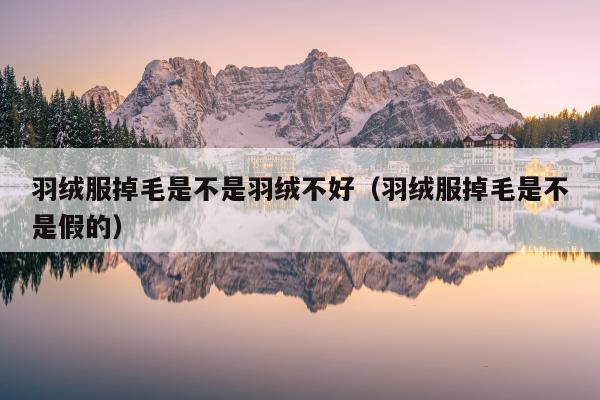 羽绒服掉毛是不是羽绒不好（羽绒服掉毛是不是假的）