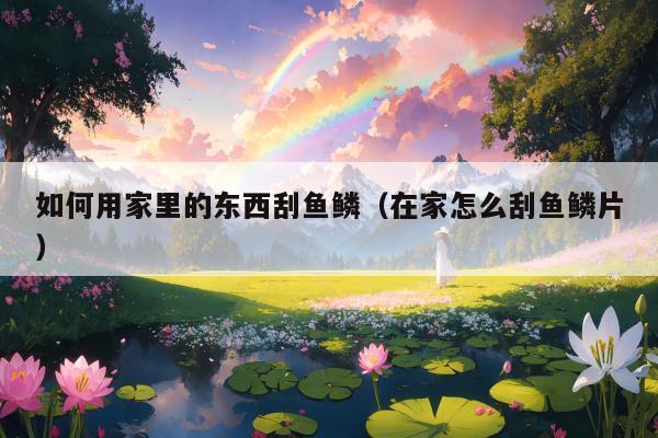 如何用家里的东西刮鱼鳞（在家怎么刮鱼鳞片）