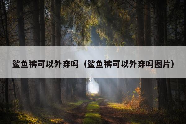 鲨鱼裤可以外穿吗（鲨鱼裤可以外穿吗图片）