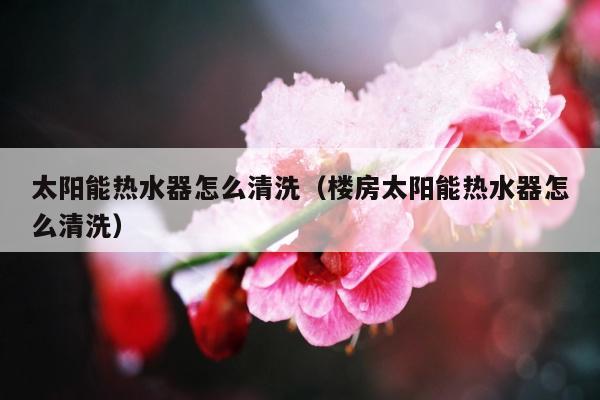 太阳能热水器怎么清洗（楼房太阳能热水器怎么清洗）