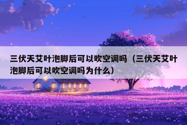 三伏天艾叶泡脚后可以吹空调吗（三伏天艾叶泡脚后可以吹空调吗为什么）