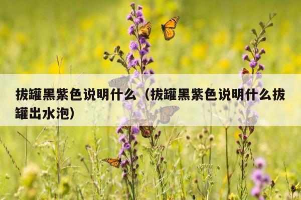 拔罐黑紫色说明什么（拔罐黑紫色说明什么拔罐出水泡）