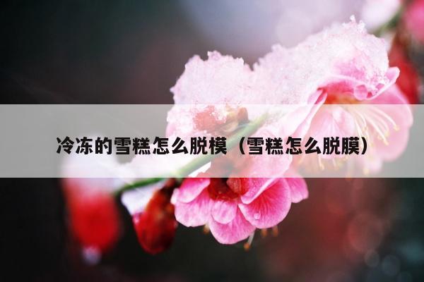 冷冻的雪糕怎么脱模（雪糕怎么脱膜）