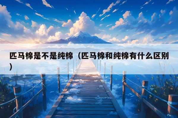 匹马棉是不是纯棉（匹马棉和纯棉有什么区别）