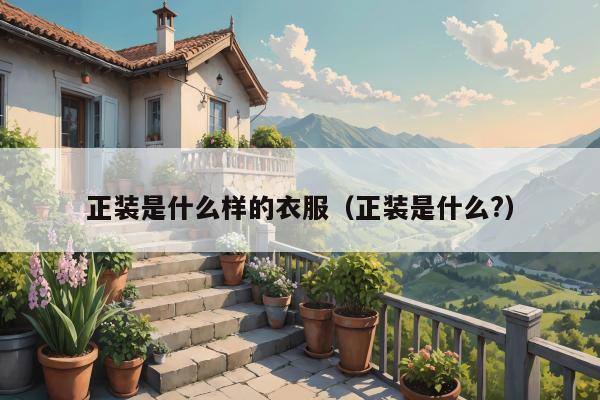 正装是什么样的衣服（正装是什么?）