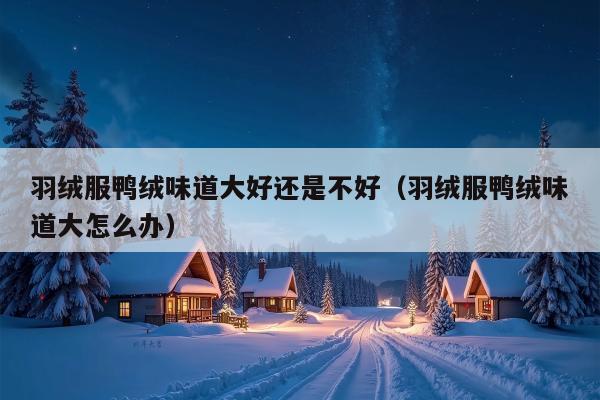 羽绒服鸭绒味道大好还是不好（羽绒服鸭绒味道大怎么办）
