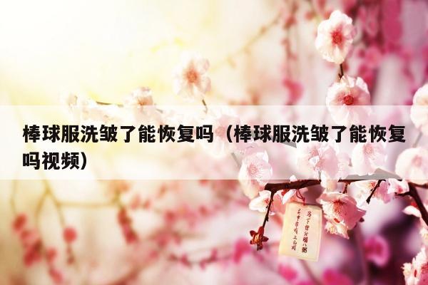 棒球服洗皱了能恢复吗（棒球服洗皱了能恢复吗视频）