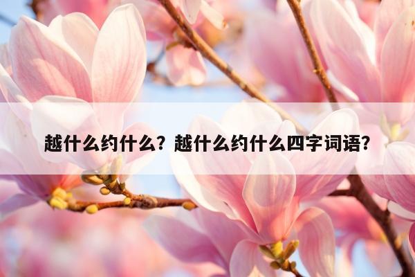 越什么约什么？越什么约什么四字词语？