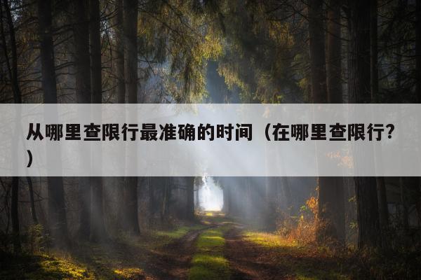 从哪里查限行最准确的时间（在哪里查限行?）